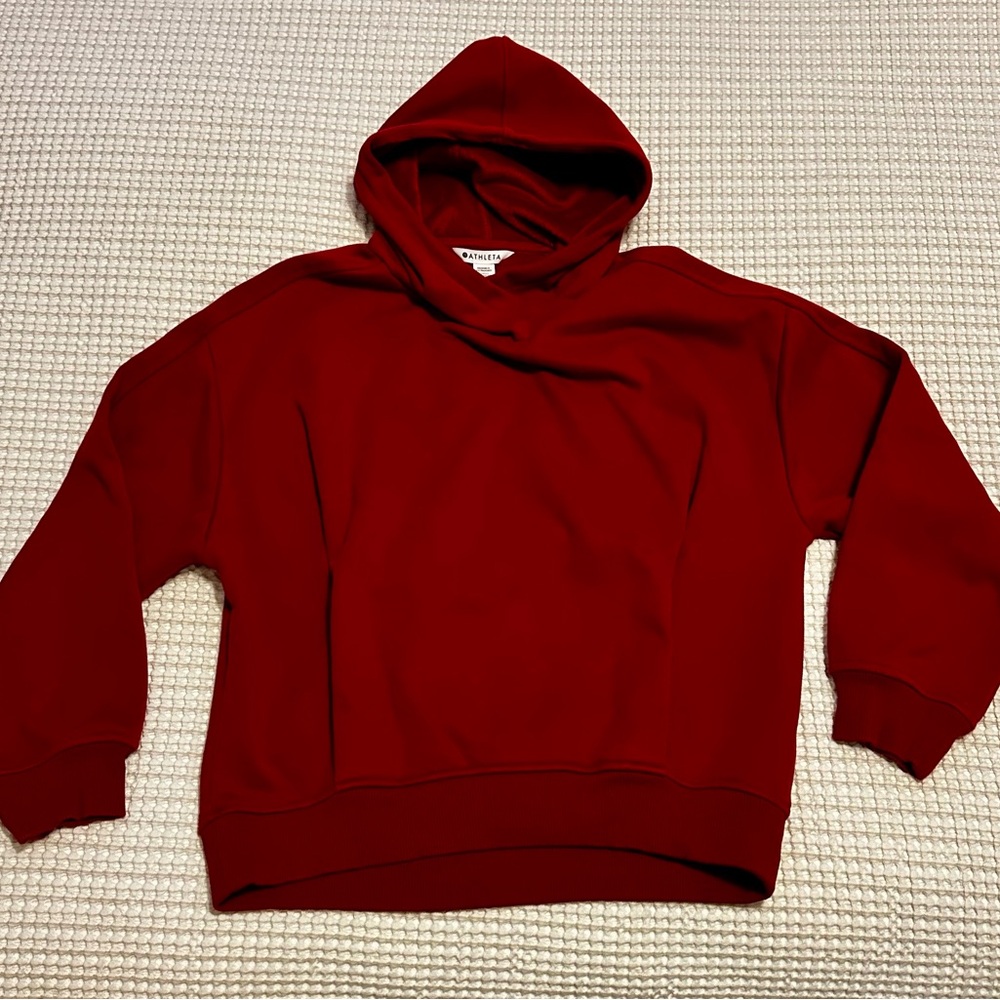 Athleta Red Hoodie Sweatshirt